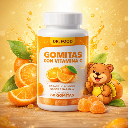 Dr. Food Gomitas Doradas Sabor Naranja -Vitamina C