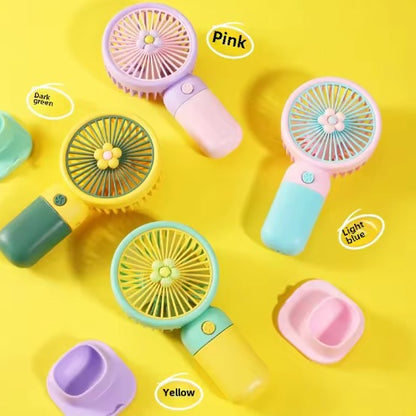 Mini Ventilador Portátil Diseño Floral